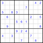 Судоку 9х9 #3039 очень трудный