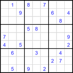 Судоку 9х9 #3040 очень трудный