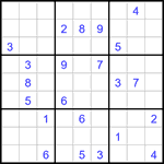 Судоку 9х9 #3042 очень трудный