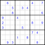Судоку 9х9 #3043 очень трудный