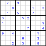 Судоку 9х9 #3060 очень трудный