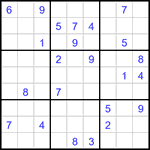 Судоку 9х9 #3062 очень трудный