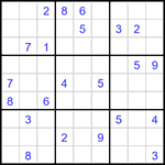 Судоку 9х9 #3064 очень трудный