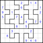 Судоку-пазл 9х9 #393 средний