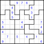 Судоку-пазл 9х9 #398 средний