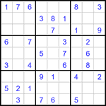 Судоку 9х9 #3108 легкий
