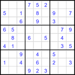 Судоку 9х9 #3147 легкий