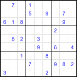 Судоку 9х9 #3072 трудный