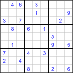 Судоку 9х9 #3073 трудный