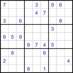 Судоку 9х9 #3074 трудный