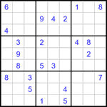 Судоку 9х9 #3077 трудный