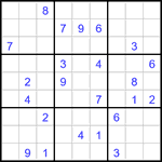Судоку 9х9 #3078 трудный