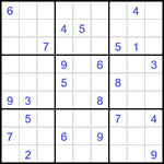 Судоку 9х9 #3101 трудный