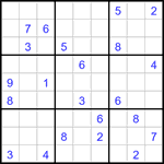 Судоку 9х9 #3103 трудный
