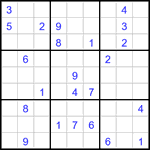 Судоку 9х9 #3104 трудный