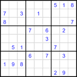 Судоку 9х9 #3106 трудный