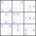 Судоку 9х9 #3109 трудный