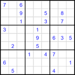 Судоку 9х9 #3110 трудный