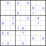 Судоку 9х9 #3111 трудный