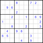 Судоку 9х9 #3112 трудный