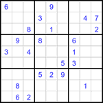 Судоку 9х9 #3113 трудный