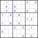 Судоку 9х9 #3118 трудный