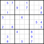 Судоку 9х9 #3080 очень трудный