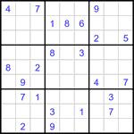 Судоку 9х9 #3083 очень трудный