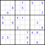 Судоку 9х9 #3085 очень трудный