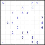 Судоку 9х9 #3086 очень трудный