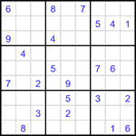 Судоку 9х9 #3091 очень трудный