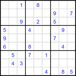 Судоку 9х9 #3092 очень трудный