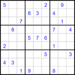 Судоку 9х9 #3096 очень трудный