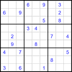 Судоку 9х9 #3100 очень трудный