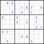 Судоку 9х9 #3102 очень трудный