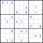 Судоку 9х9 #3103 очень трудный