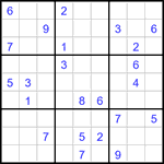 Судоку 9х9 #3104 очень трудный