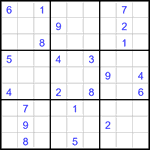 Судоку 9х9 #3105 очень трудный