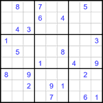 Судоку 9х9 #3106 очень трудный