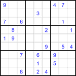 Судоку 9х9 #3107 очень трудный