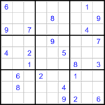 Судоку 9х9 #3111 очень трудный