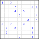 Судоку 9х9 #3112 очень трудный