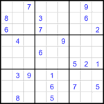 Судоку 9х9 #3113 очень трудный