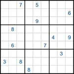 Судоку-соседи 9х9 #1 очень трудный Судоку-соседи 9х9 #1 очень трудный