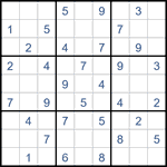 Судоку “Ход конем” 9х9 #2 легкий Судоку “Ход конем” 9х9 #2 легкий