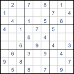 Судоку “Ход конем” 9х9 #3 легкий Судоку “Ход конем” 9х9 #3 легкий