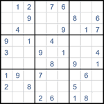 Судоку “Ход конем” 9х9 #23 легкий