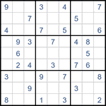 Судоку “Ход конем” 9х9 #29 легкий