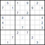 Судоку “Ход конем” 9х9 #24 средний