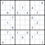 Судоку “Ход конем” 9х9 #28 средний